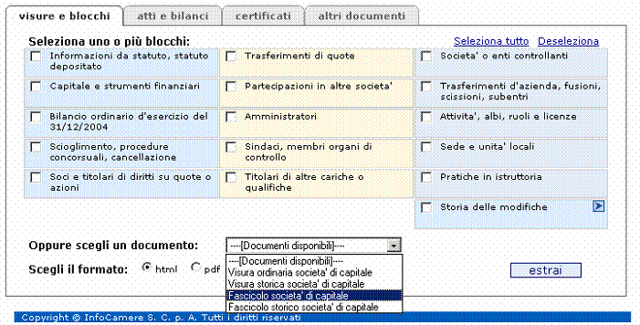 Nuovi output - società di capitali